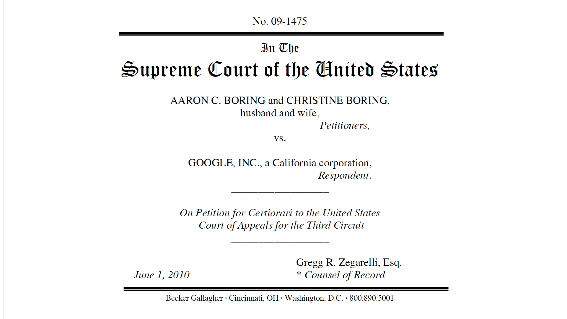 The Google Privacy Case – 18 Year Anniversary – Business of Aesop™ No. 101 – The Porcupine and the Cave